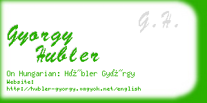 gyorgy hubler business card